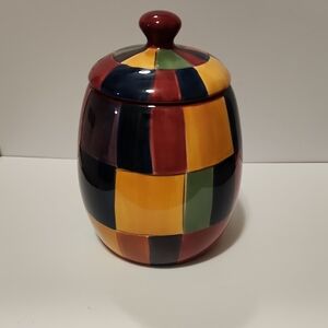 Tabletops Colorful Patchwork Ceramic Jar